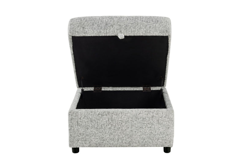 U9401 Nickel Sofa Bed Ottoman With Storage - U9401-NICKEL-OTT W/ STORAGE