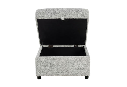 U9401 Nickel Sofa Bed Ottoman With Storage - U9401-NICKEL-OTT W/ STORAGE