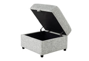 U9401 Nickel Sofa Bed Ottoman With Storage - U9401-NICKEL-OTT W/ STORAGE