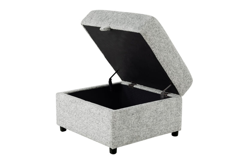 U9401 Nickel Sofa Bed Ottoman With Storage - U9401-NICKEL-OTT W/ STORAGE