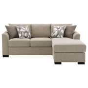 Storey Upholstered Sleeper Sectional Chaise Sofa Camel - 504778