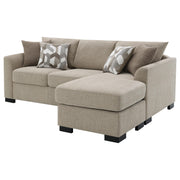Storey Upholstered Sleeper Sectional Chaise Sofa Camel - 504778