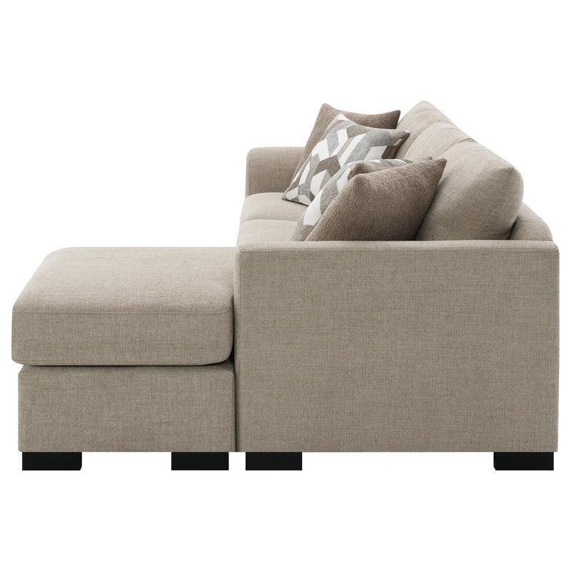 Storey Upholstered Sleeper Sectional Chaise Sofa Camel - 504778