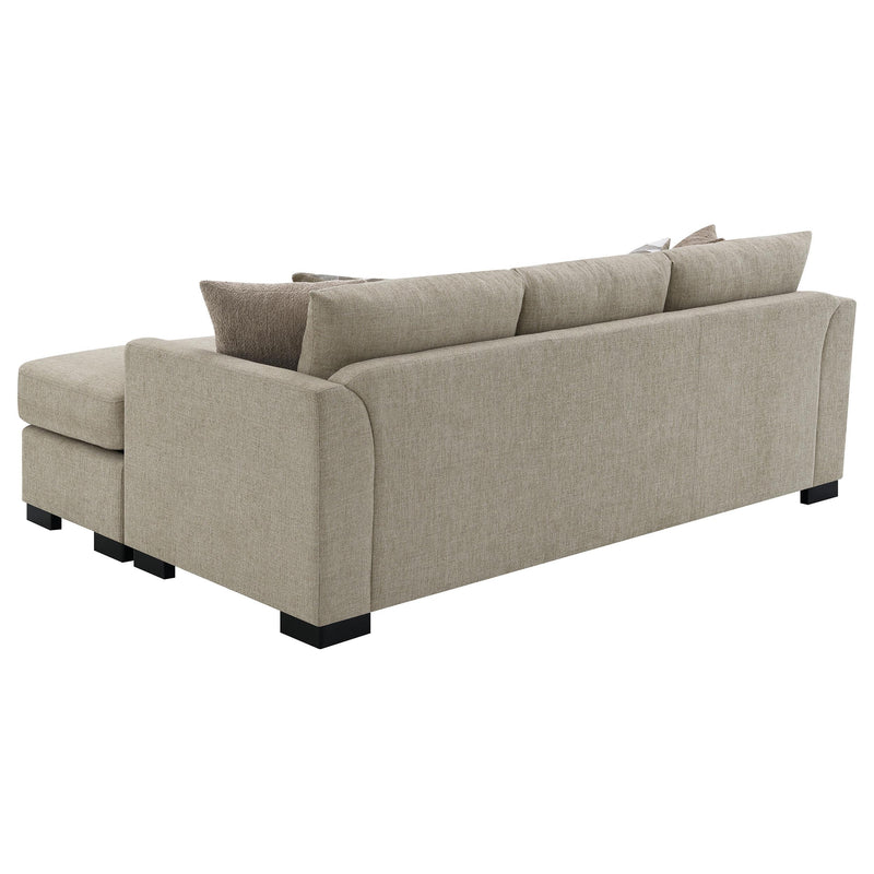 Storey Upholstered Sleeper Sectional Chaise Sofa Camel - 504778