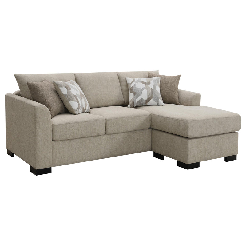 Storey Upholstered Sleeper Sectional Chaise Sofa Camel - 504778