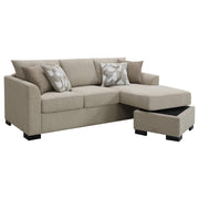 Storey Upholstered Sleeper Sectional Chaise Sofa Camel - 504778