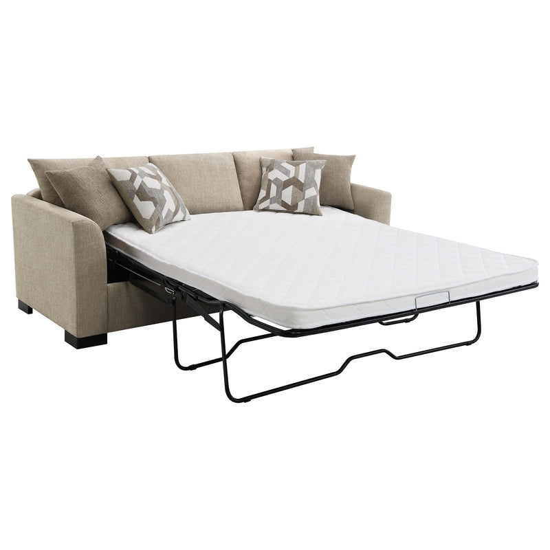 Storey Upholstered Sleeper Sectional Chaise Sofa Camel - 504778