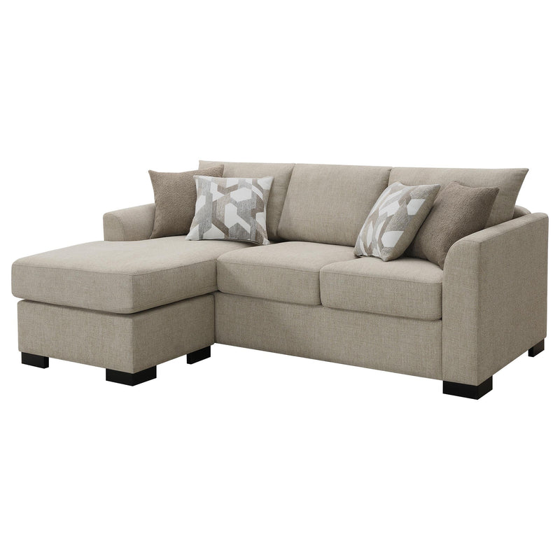 Storey Upholstered Sleeper Sectional Chaise Sofa Camel - 504778