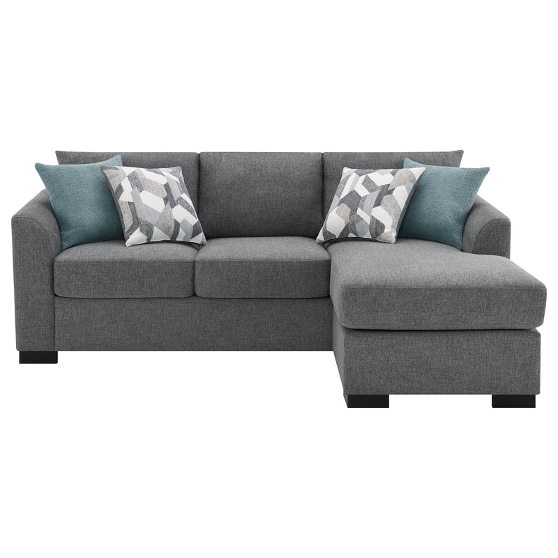 Storey Upholstered Sleeper Sectional Chaise Sofa Grey - 504779