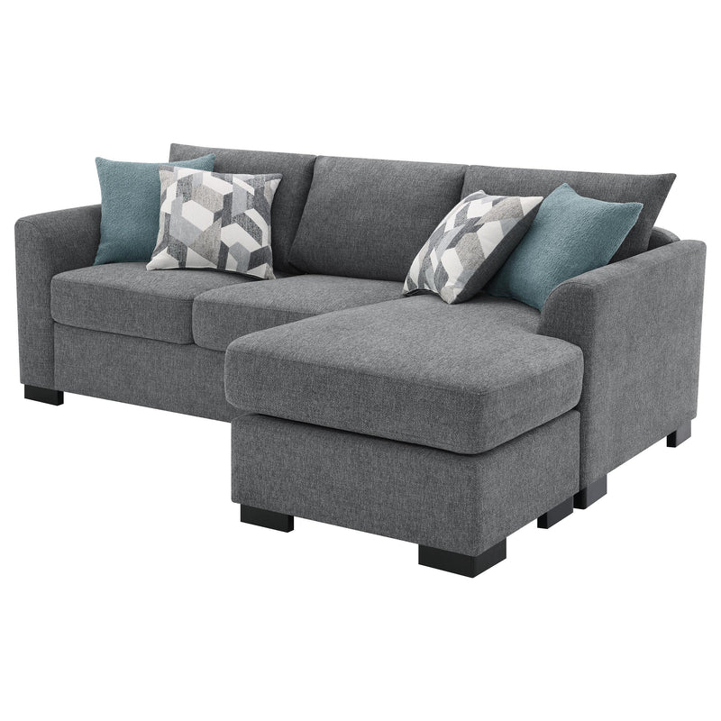Storey Upholstered Sleeper Sectional Chaise Sofa Grey - 504779