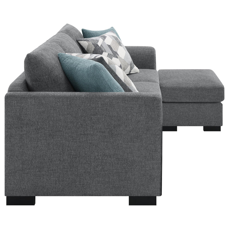 Storey Upholstered Sleeper Sectional Chaise Sofa Grey - 504779