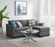 Storey Upholstered Sleeper Sectional Chaise Sofa Grey - 504779