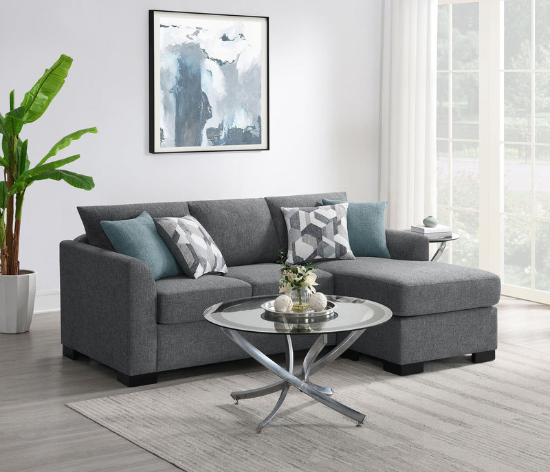 Storey Upholstered Sleeper Sectional Chaise Sofa Grey - 504779