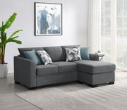 Storey Upholstered Sleeper Sectional Chaise Sofa Grey - 504779