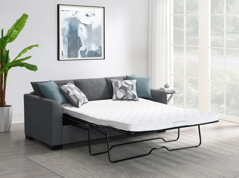 Storey Upholstered Sleeper Sectional Chaise Sofa Grey - 504779