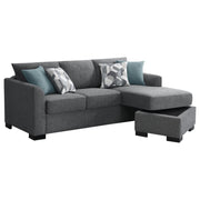 Storey Upholstered Sleeper Sectional Chaise Sofa Grey - 504779