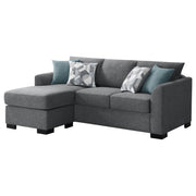 Storey Upholstered Sleeper Sectional Chaise Sofa Grey - 504779