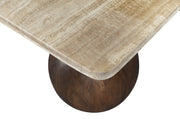 Strata Travertine And Mango Wood Coffee Table in Brown - 77017Brown-CT