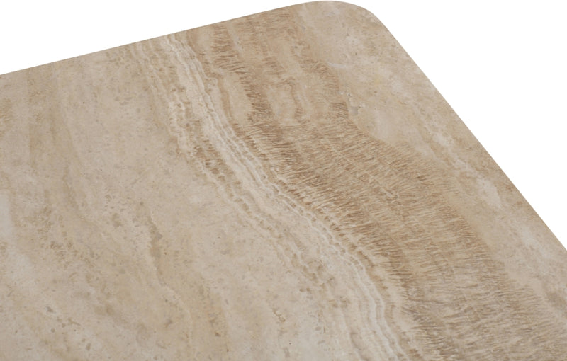 Strata Travertine And Mango Wood Coffee Table in Brown - 77017Brown-CT