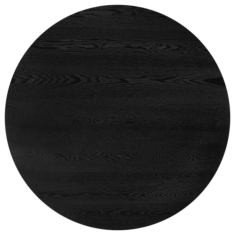 Strouse 47-inch Round Wood Dining Room Table Black - 193940BLK