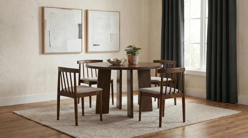 Strouse 47-inch Round Wood Dining Room Table Walnut - 193940WAL