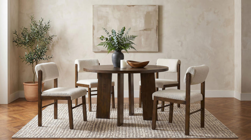 Strouse 47-inch Round Wood Dining Room Table Walnut - 193940WAL
