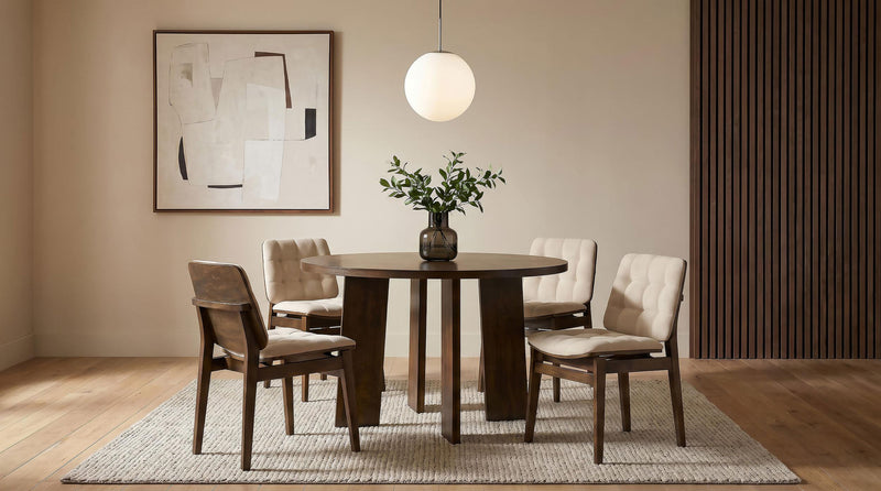 Strouse 47-inch Round Wood Dining Room Table Walnut - 193940WAL
