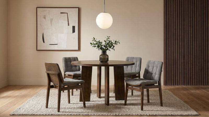Strouse 47-inch Round Wood Dining Room Table Walnut - 193940WAL