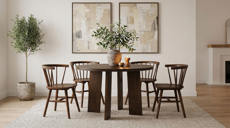 Strouse 47-inch Round Wood Dining Room Table Walnut - 193940WAL