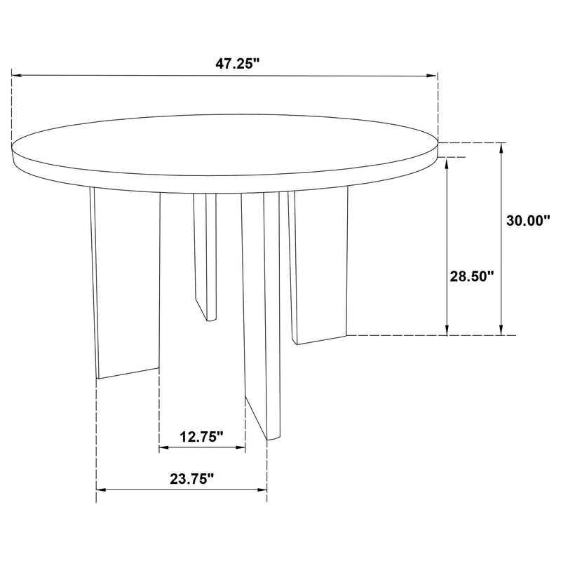 Strouse 47-inch Round Wood Dining Room Table Walnut - 193940WAL