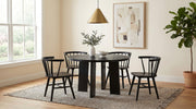 Strouse 5-piece Dining Set Black - 193940BLK-S5F