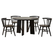 Strouse 5-piece Dining Set Black - 193940BLK-S5F