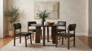 Strouse 5-piece Dining Set Black and Walnut - 193940WAL-S5C