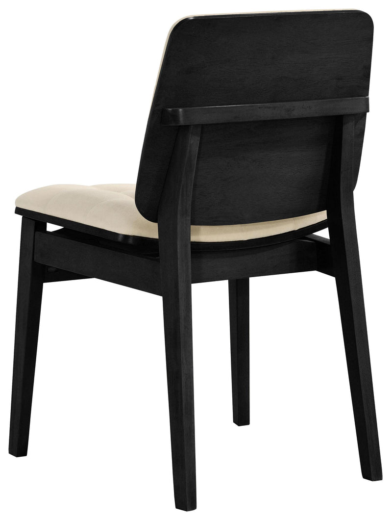 Strouse 5-piece Dining Set Cream and Black - 193940BLK-S5D