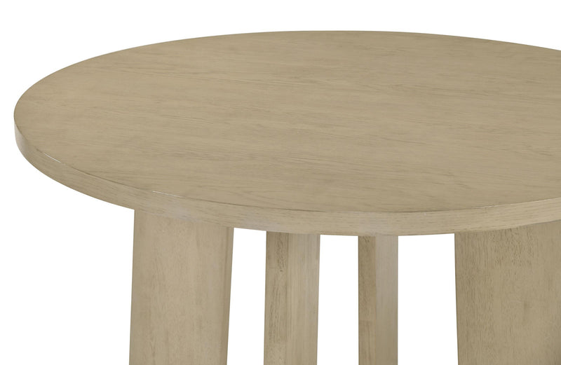 Strouse 5-piece Dining Set Cream and Natural Oak - 193940NAT-S5B
