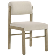 Strouse 5-piece Dining Set Cream and Natural Oak - 193940NAT-S5B