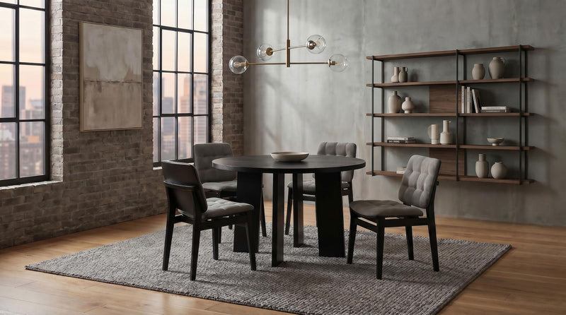 Strouse 5-piece Dining Set Grey and Black - 193940BLK-S5E