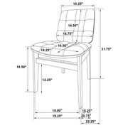 Strouse 5-piece Dining Set Grey and Black - 193940BLK-S5E