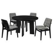 Strouse 5-piece Dining Set Grey and Black - 193940BLK-S5E