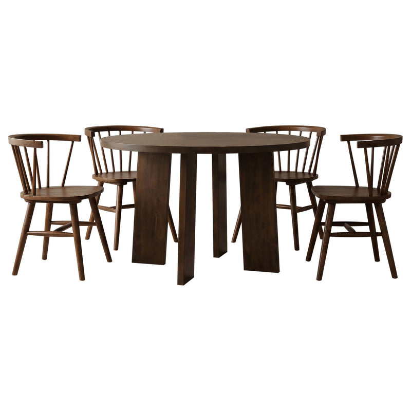 Strouse 5-piece Dining Set Walnut - 193940WAL-S5F