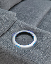 Studio Cave Sofa and Loveseat in Steel - PKG021814