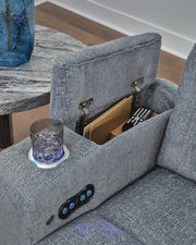 Studio Cave Sofa and Loveseat in Steel - PKG021814