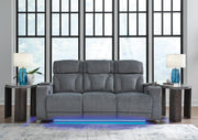 Studio Cave Steel Power Reclining Sofa and Loveseat - PC49802U1