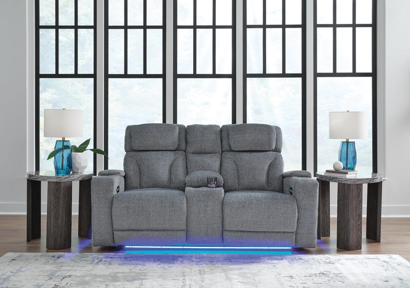 Studio Cave Steel Power Reclining Sofa and Loveseat - PC49802U1