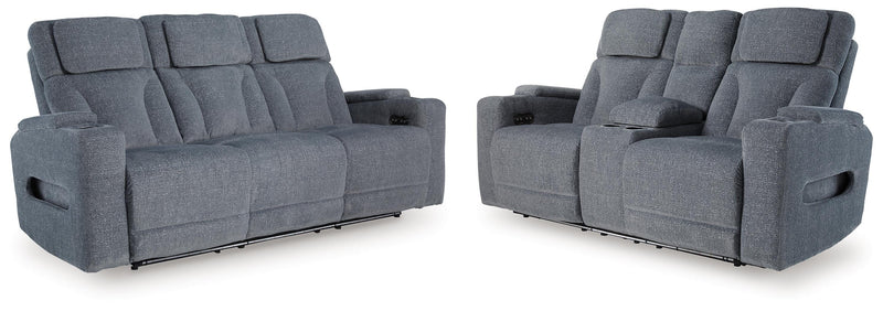 Studio Cave Steel Power Reclining Sofa and Loveseat - PC49802U1