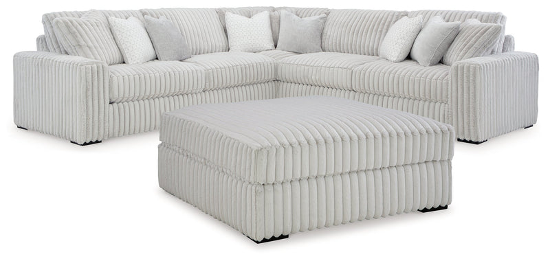 Stupendous Alloy 3-Piece Sectional with Ottoman from Ashley - Luna Furniture
