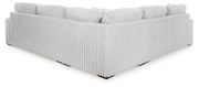 Stupendous 3-Piece Sectional with Ottoman in Alloy - PKG016459