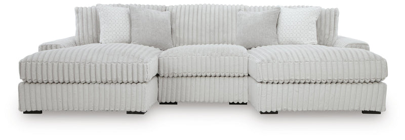 Stupendous Alloy 3-Piece Sectional with Double Chaise - 25903S4