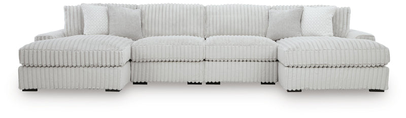 Stupendous Alloy 4-Piece Sectional with Double Chaise - 25903S5