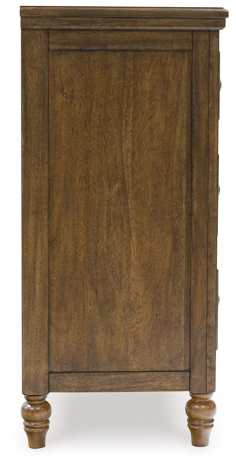 Sturlayne California King Upholstered Panel Bed with Dresser and 2 Nightstands in Brown from Ashley - Luna Furniture